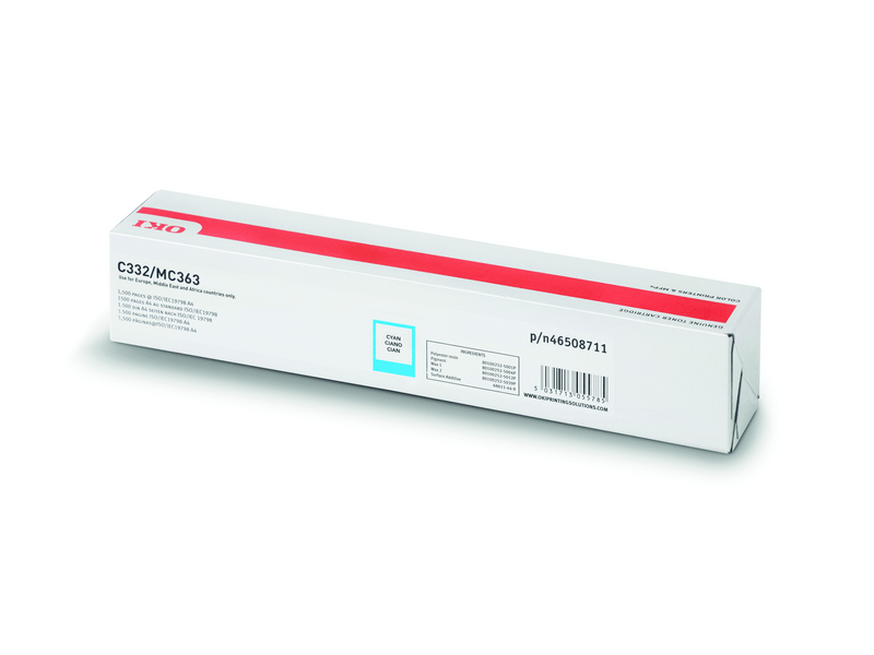 Oki 46508711 Nyomtató toner, ciánkék