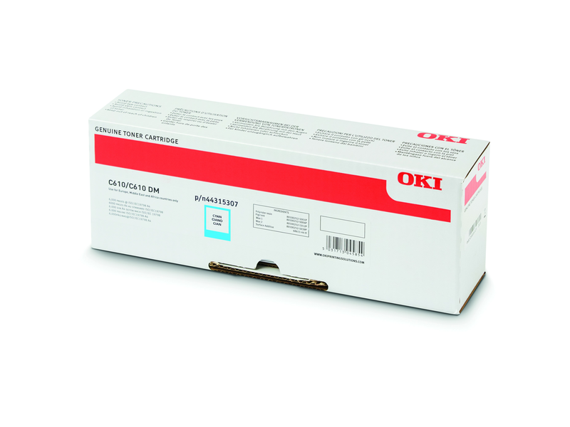 Oki 44315307 Toner, ciánkék