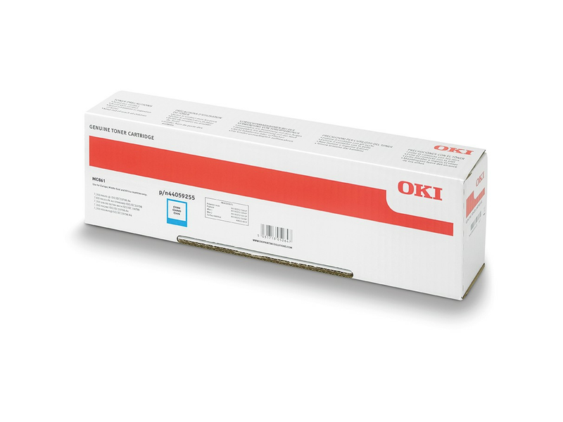 Oki 44059255 Toner, ciánkék