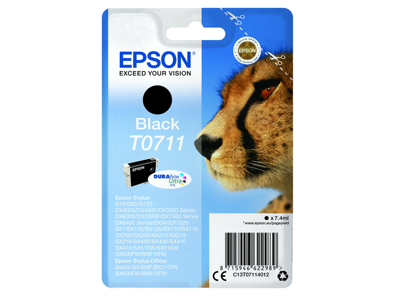 Epson T0711 Nyomtató tintapatron, fekete