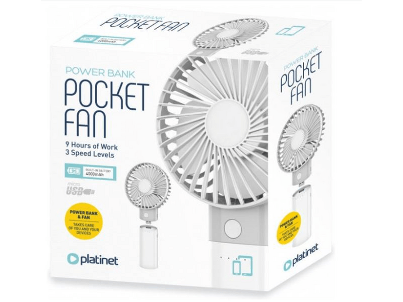Platinet Fan4000 mAh Akkumulátoros kézi ventilátor