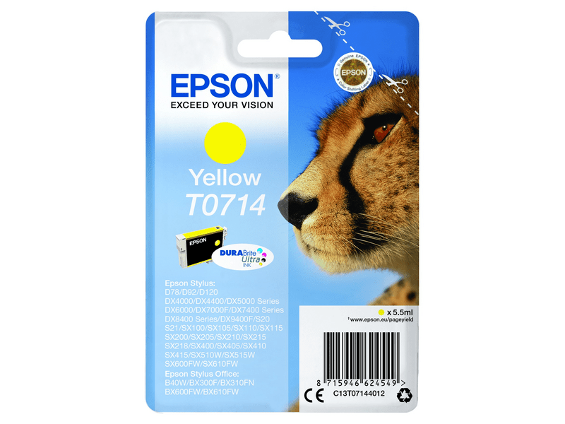 Epson T0714 Nyomtató tintapatron, sárga