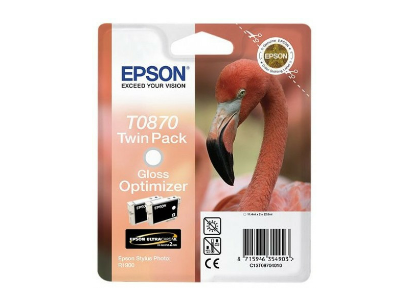 Epson T0870 TwinPack Nyomtató tintapatron, Fényesség optimalizáló