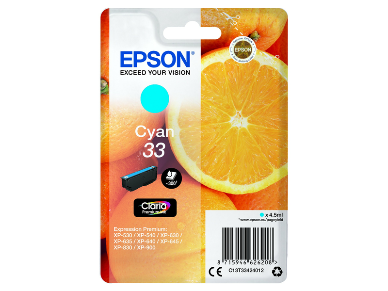 Epson T3342 Tintapatron, ciánkék