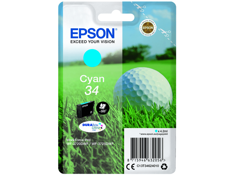 Epson T3462 Tintapatron, ciánkék