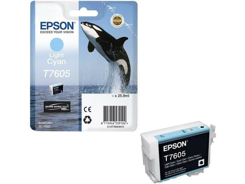 Epson T7605 Tintapatron, Világos ciánkék