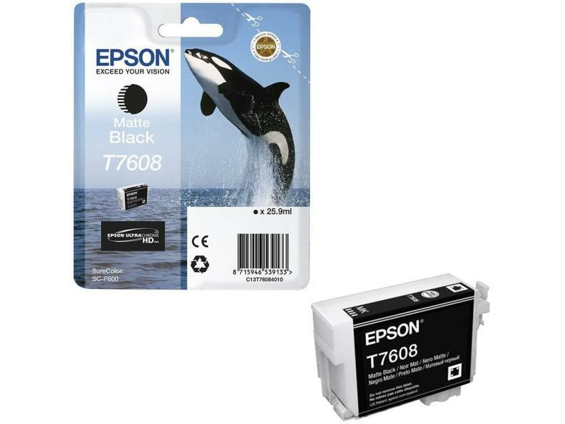 Epson T7608 Tintapatron, Matt fekete