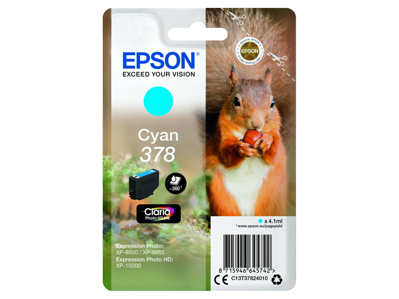 Epson T3782, ciánkék, tintapatron