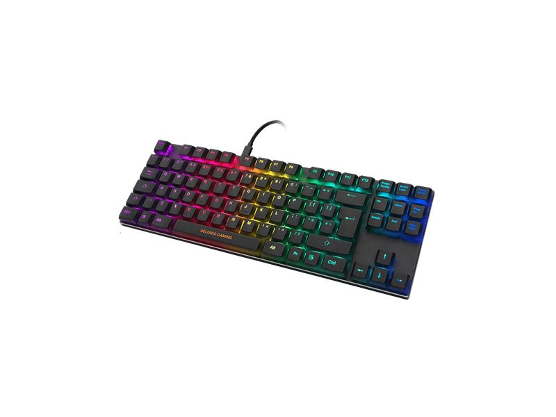 Deltaco GAM-111-UK RGB Mechanikus Gamer billentyűzet, fekete