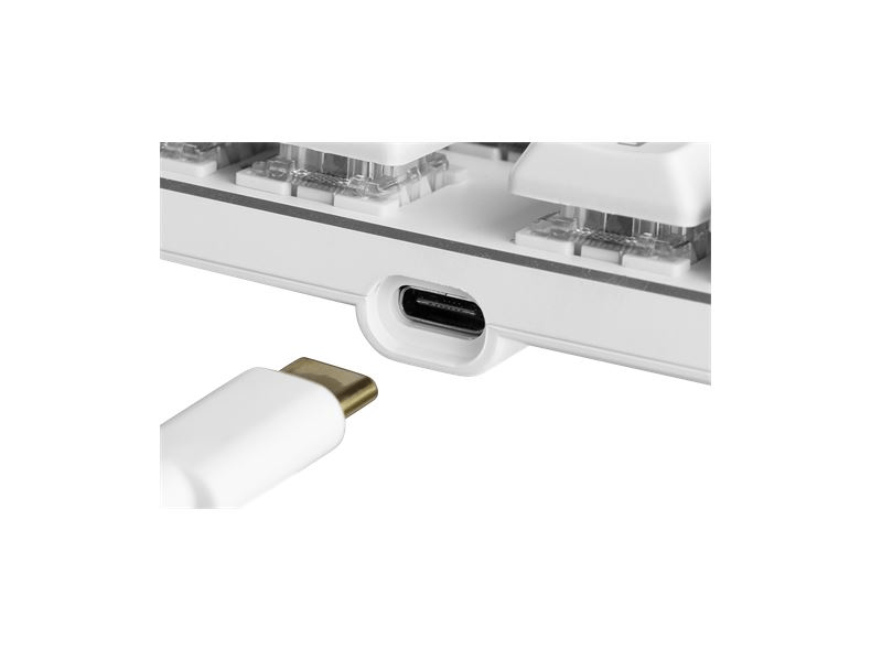 Deltaco GAM-111B-W RGB Mechanikus Gamer billentyűzet, fehér