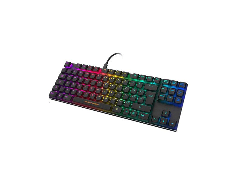 Deltaco GAM-111B RGB Mechanikus Gamer billentyűzet, fekete