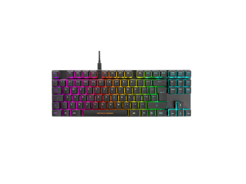Deltaco GAM-111B RGB Mechanikus Gamer billentyűzet, fekete