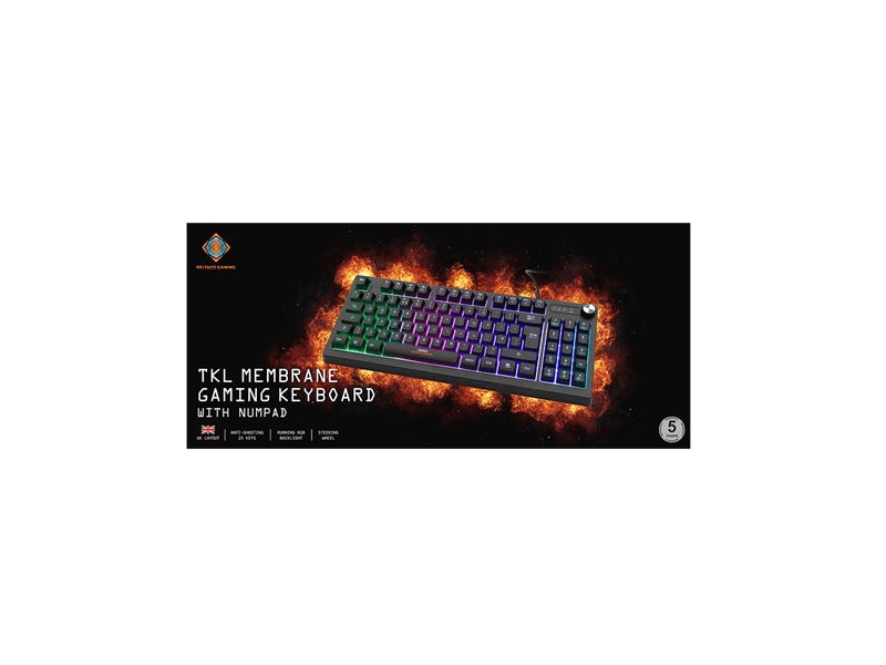 Deltaco GAM-110-UK RGB Gamer billentyűzet, fekete