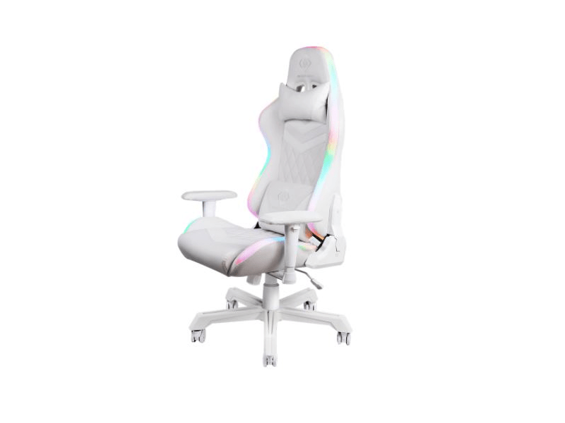 Deltaco GAM-080-W RGB-s Gamer szék, fehér