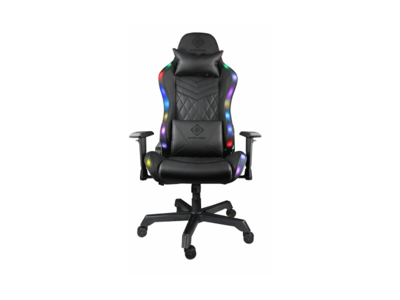 Deltaco GAM-080 RGB-s Gamer szék, fekete