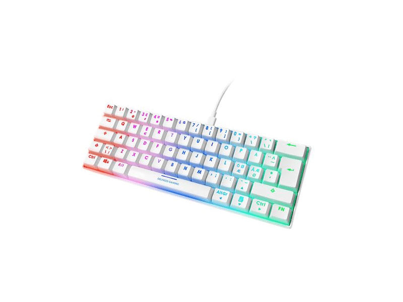 Deltaco GAM-075B-W Mechanikus Gamer billentyűzet, fehér
