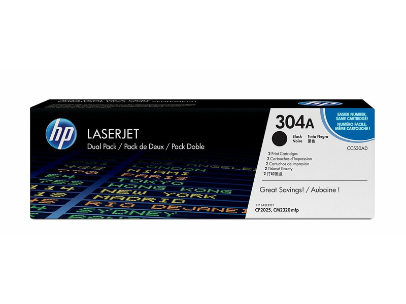 HP CC530AD Nyomtató toner, fekete, 2 db