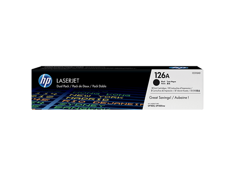 HP 126a fekete 2 darabos eredeti toner csomag (CE310AD)