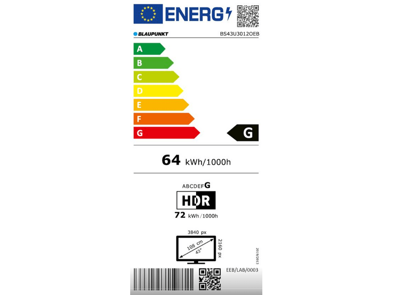 Blaupunkt BS43U3012OEB 4K UHD Smart LED TV