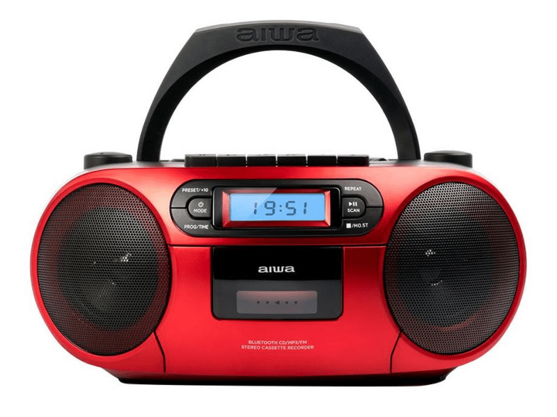 Aiwa BBTC-550RD prijenosni CD player, crveni