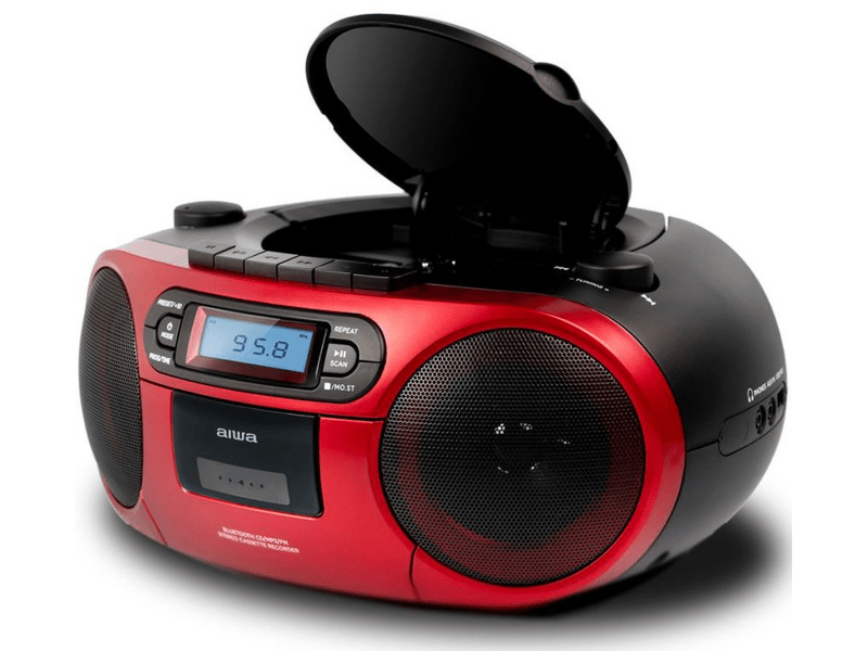 Aiwa BBTC-550RD prijenosni CD player, crveni