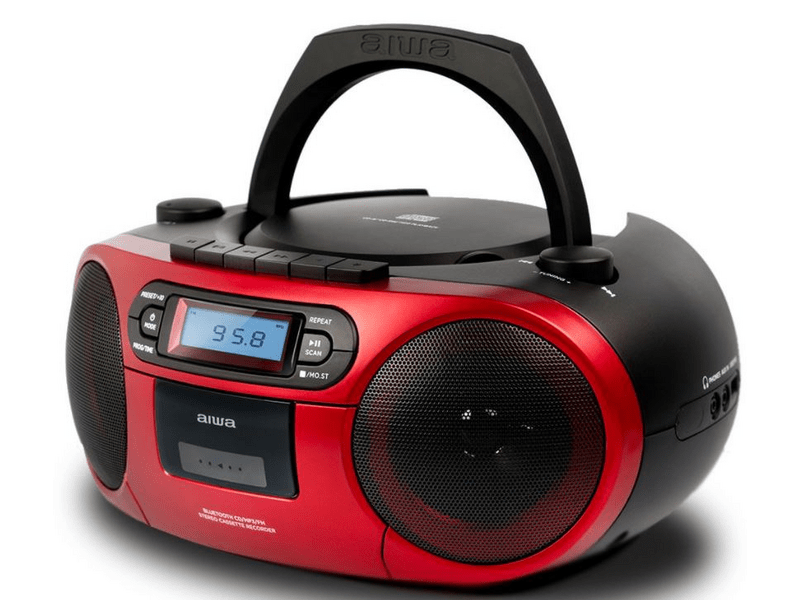 Aiwa BBTC-550RD prijenosni CD player, crveni