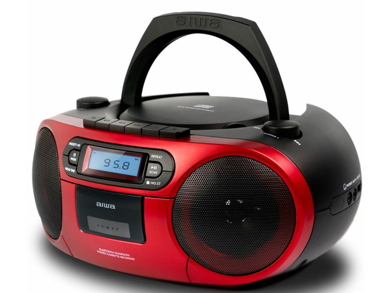 Aiwa BBTC-550RD hordozható CD-lejátszó, piros