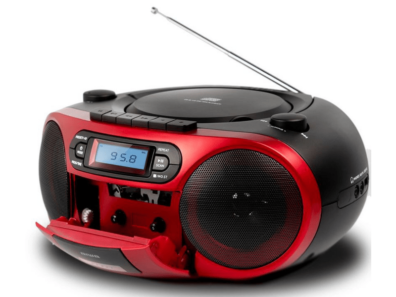 Aiwa BBTC-550RD prijenosni CD player, crveni