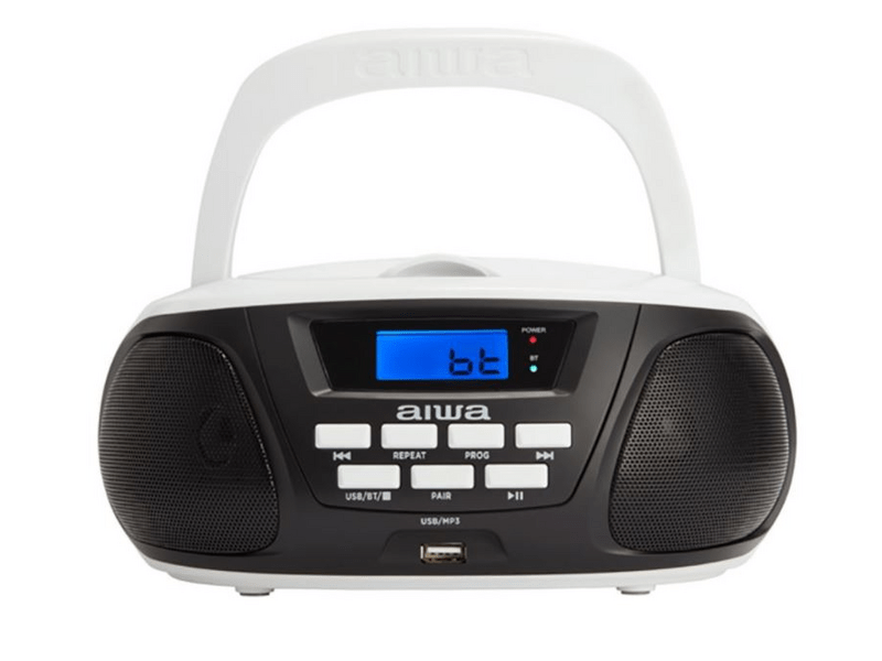 Aiwa BBTU-300BW Hordozható CD lejátszó, fehér