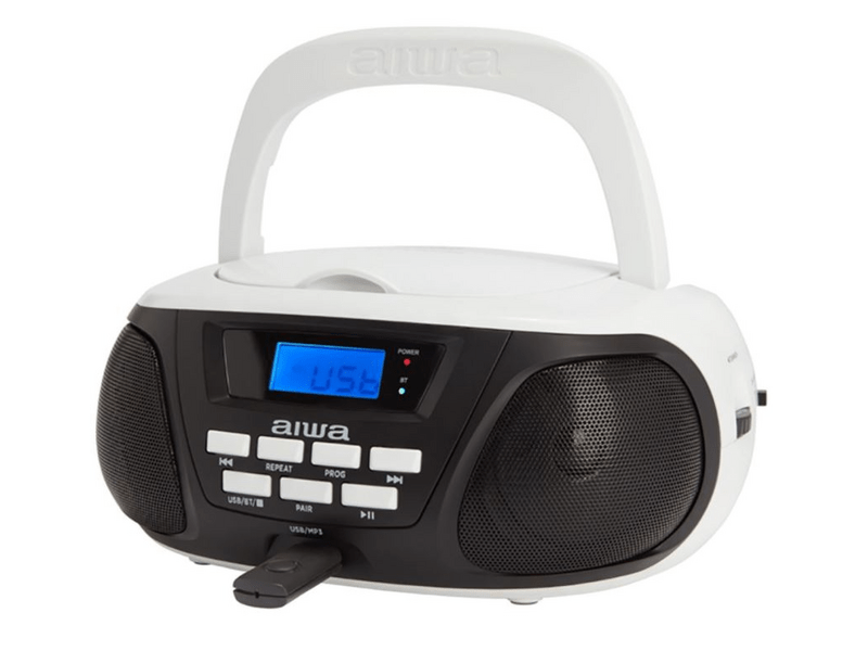 Aiwa BBTU-300BW Hordozható CD lejátszó, fehér