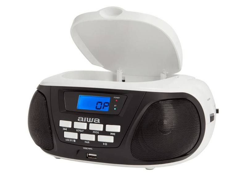 Aiwa BBTU-300BW Hordozható CD lejátszó, fehér