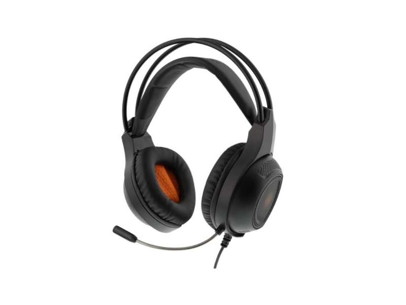 Deltaco GAM-069 Gamer fejhallgató mikrofonnal, fekete