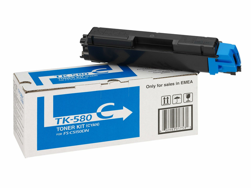 Kyocera TK-580 (1T02KTCNL0) Ciánkék Toner