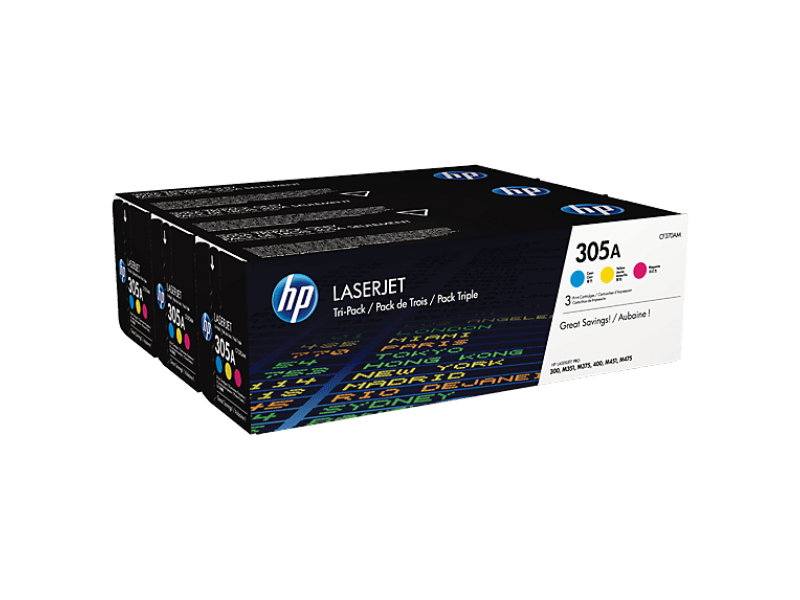 HP 305a C/M/Y 3 darabos eredeti toner csomag (CF370AM)