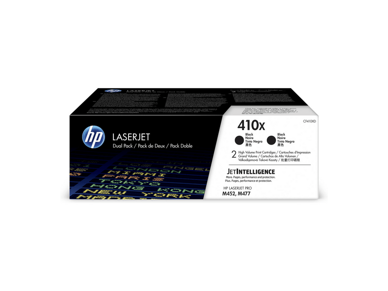 HP 410x fekete 2 darabos eredeti toner csomag (CF410XD)