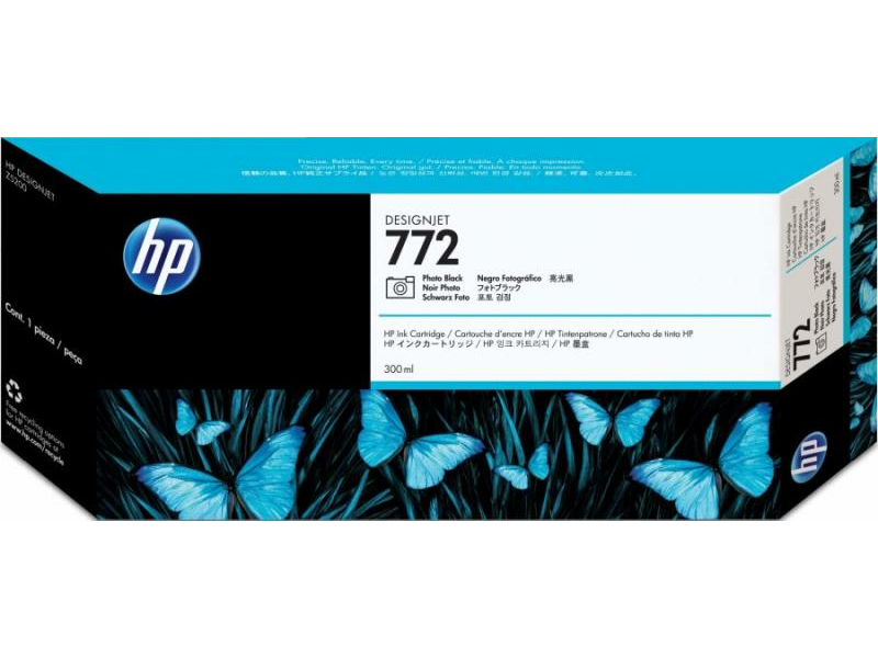 HP CN633A DesignJet 772 Tintapatron, Fényes fekete