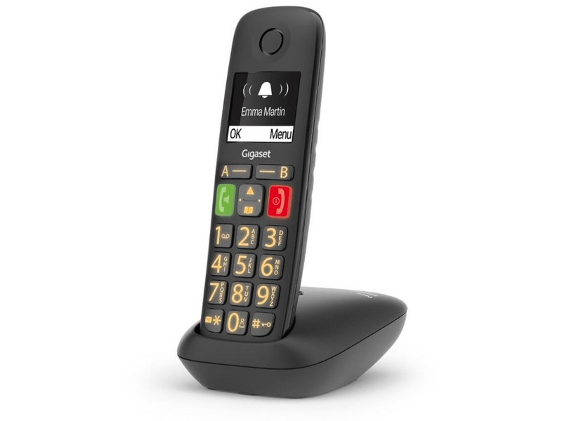 Gigaset E290 DECT Telefon, fekete