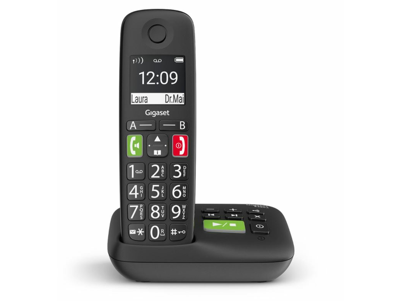 Gigaset E290A DECT Üzenetrögzítős telefon, fekete