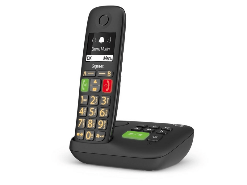 Gigaset E290A DECT Üzenetrögzítős telefon, fekete