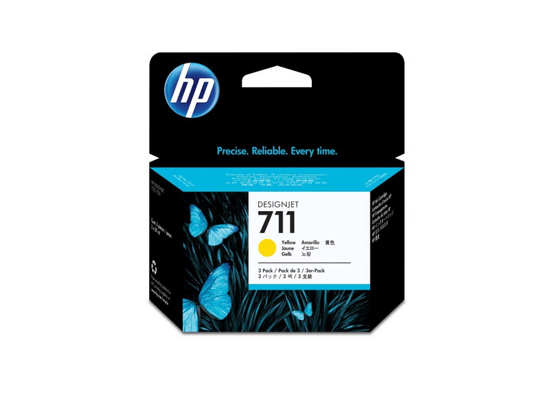 HP 711 sárga 3 db eredeti tintapatron csomag (CZ136A)