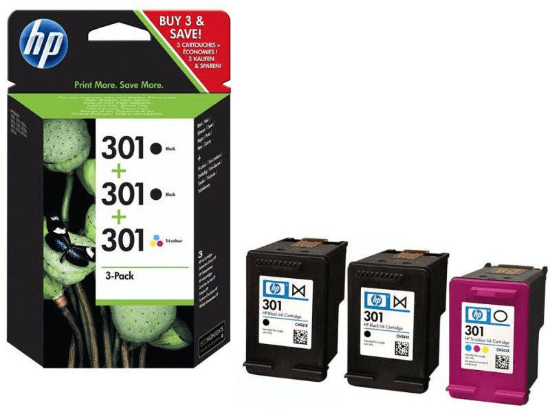 HP 301 3 darabos eredeti tintapatron csomag (E5Y87EE)