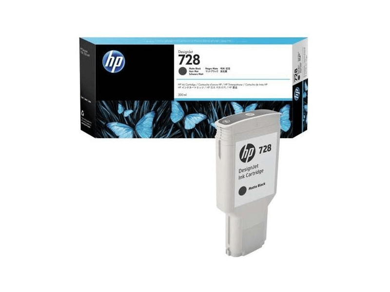 HP 728 matt fekete eredeti tintapatron (F9J68A)