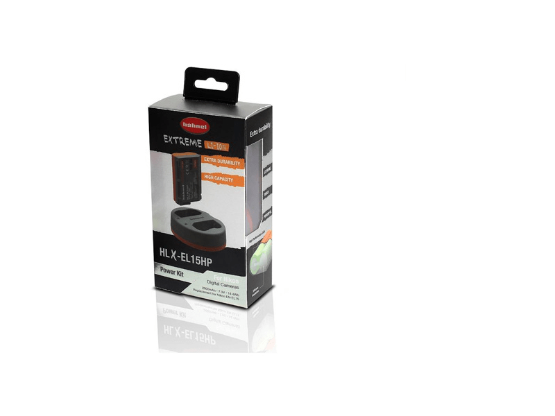 Hahnel HLX-EL15HP Nikon fényképezőgép akkumulátor + töltő