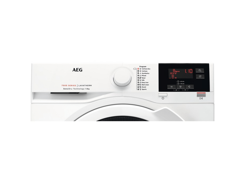 AEG T8DBG48W Hőszivattyús szárítógép, 8 kg, LCD kijelző
