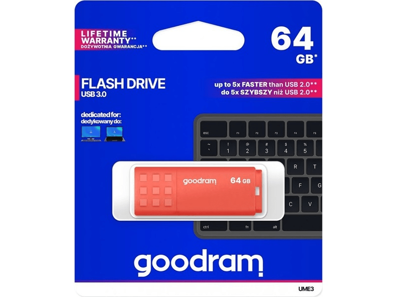 Goodram UME3 USB 3.0, 64 GB Pendrive (UME3-0640O0R11)