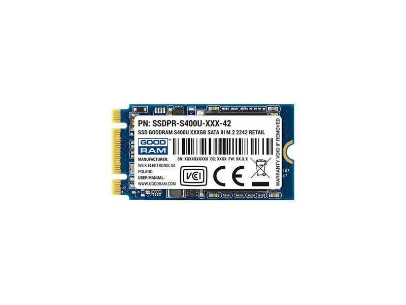 Goodram S400U SATA III M.2 2242, 240 GB SSD háttértár