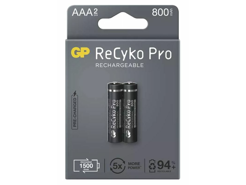 GP B2218 ReCyko Pro NiMH Akkumulátor HR03 (AAA) 800mAh, 2db