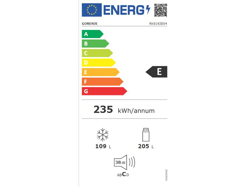 Gorenje RK6192ES4 Alulfagyasztós kombinált hűtőszekrény