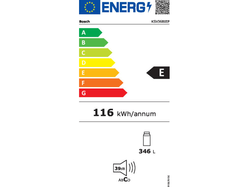 Bosch KSV36BIEP Egyajtós hűtőszekrény