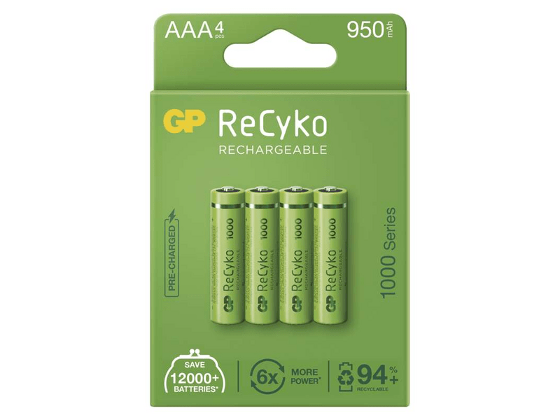 GP B21114 ReCyko NiMH HR03 (AAA) 950mAh Akkumulátor, 4db